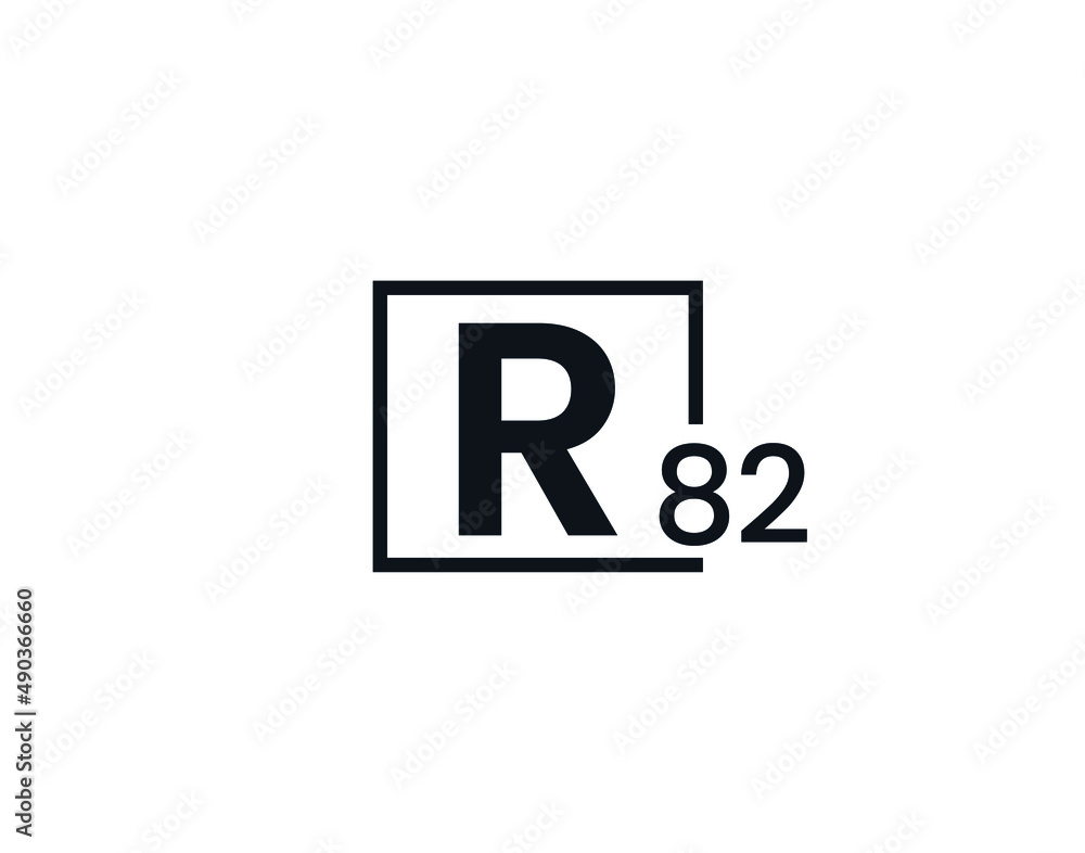 R82, 82R Initial letter logo R82, 82R Initial letter logo