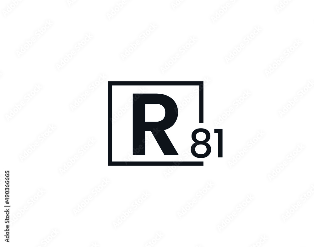 R81, 81R Initial letter logo R81, 81R Initial letter logo