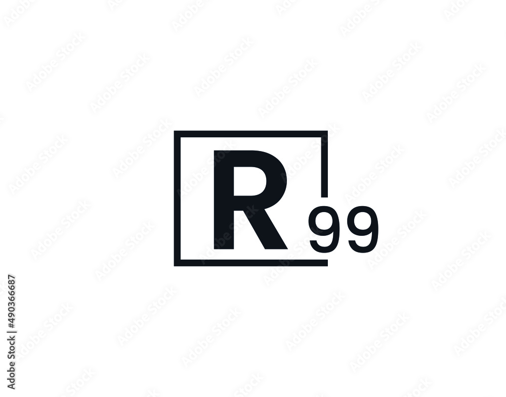 R99, 99R Initial letter logo R99, 99R Initial letter logo