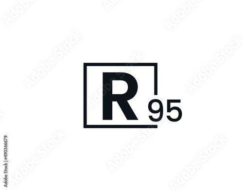 R95, 95R Initial letter logo