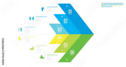Business data visualization. Infographic Elements stock illustration Infographic, Number 6, Part Of, Steps , Icons, Arrow © Chanathip