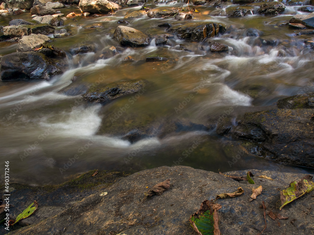 Multiple long exposure composite of the stream of the Moniquira river, a tropical tributary of the Suarez river, captured near the town of the same name in central Colombia. Multiple long exposure composite of the stream of the Moniquira river, a tropical tributary of the Suarez river, captured near the town of the same name in central Colombia.