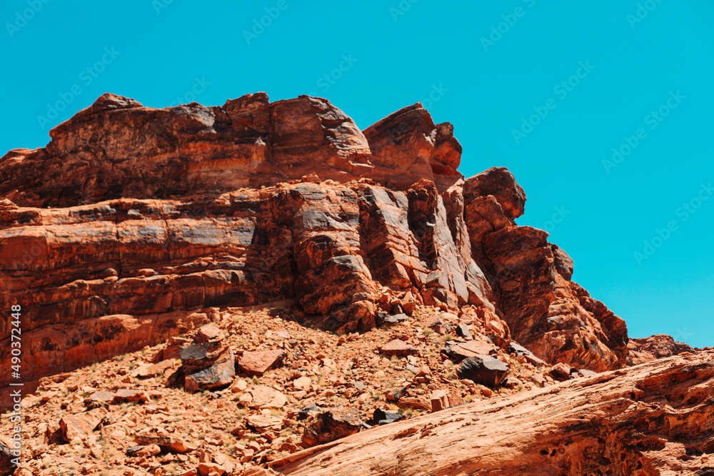 Fototapeta premium Red Rocks at the Valley of Fire Park in Nevada, USA.