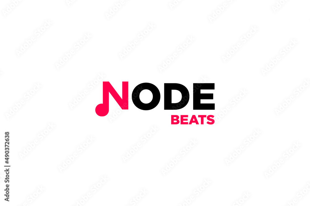 Fototapeta premium letter N music logo