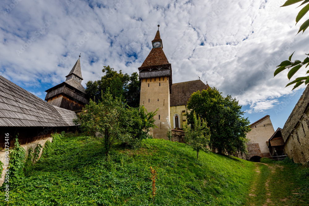 The historic castle church of Biertan in Romania	