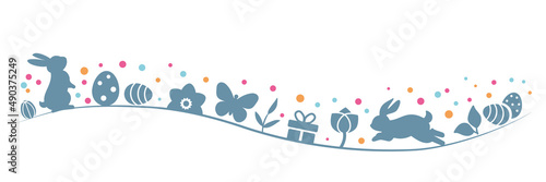 Happy easter banner - decorative vector illustration