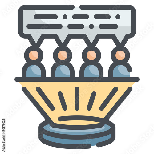 meeting line icon