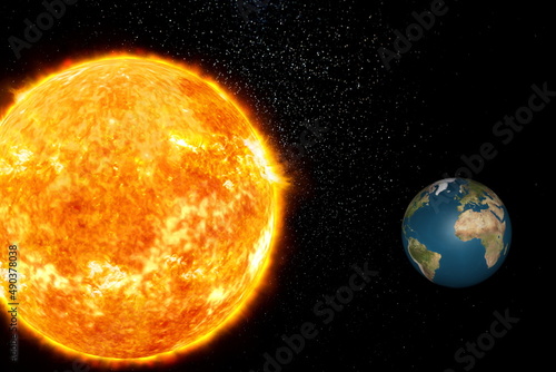 Fototapeta Naklejka Na Ścianę i Meble -  sun in space planet