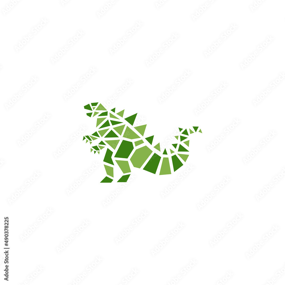 Geometric dino logo design vector Geometric dino logo design vector