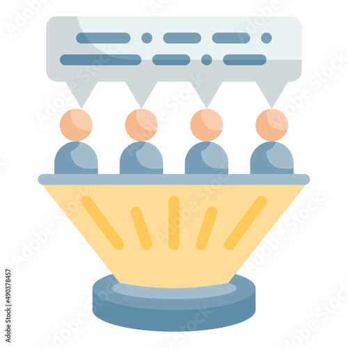 meeting flat icon
