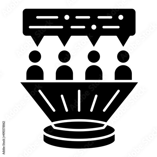 meeting glyph icon