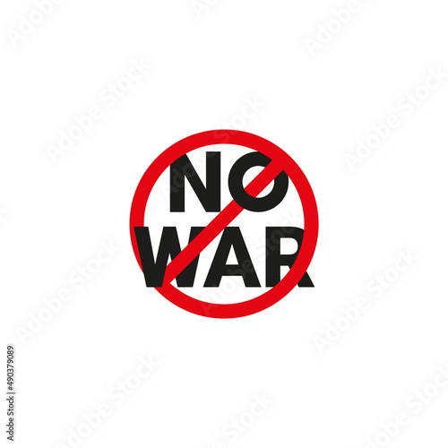 Free Download No war red caution sign. Peace concept. Vector illustration. - GFXLoad