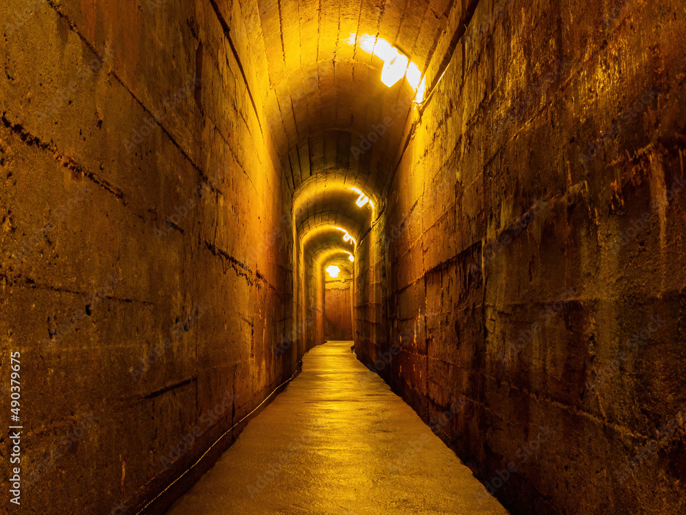 Interior view of the Qionglin Civil Defense tunnel