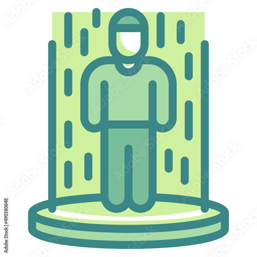 hologram blue line icon