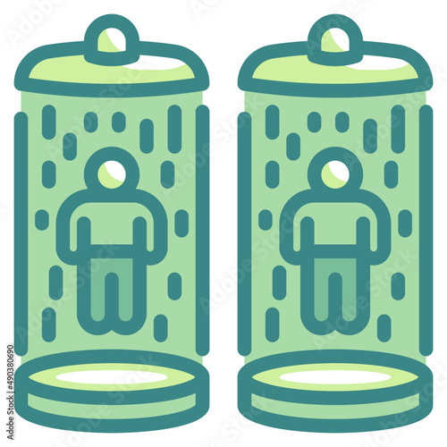 teleport blue line icon