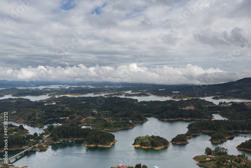View of the surrounding landscape from the Penon of Guatape, Colombia © Stefano