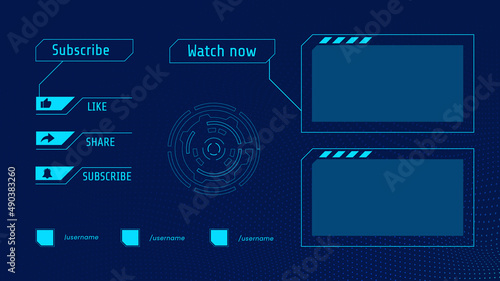 Youtube End Screen Template. Youtube Video Template, background, Outro Card, 
endscreen, banner, channel. Social media design.