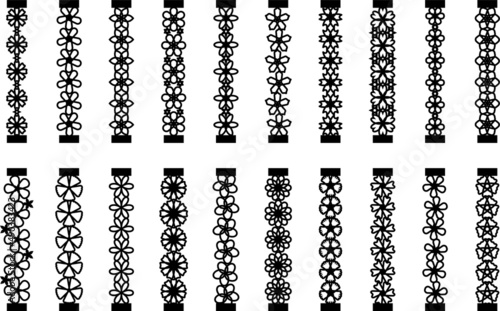 Valokuva Patterned Flower Bracelet Template for Cutting Machine and Jewelry Making