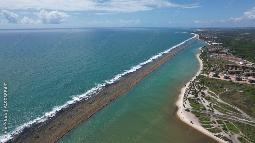 Aerial view of Muro Alto beach, Pernambuco state, Brazilian Northeast