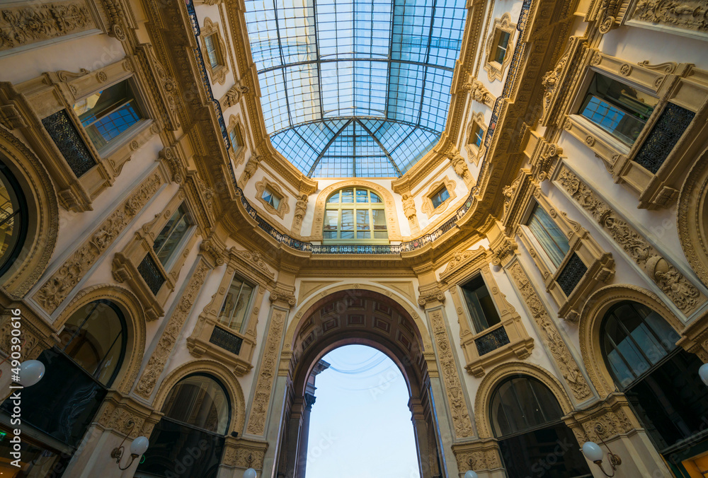 Gallery Vittorio Emanuele ll in Milan, Italy. Gallery Vittorio Emanuele ll in Milan, Italy.