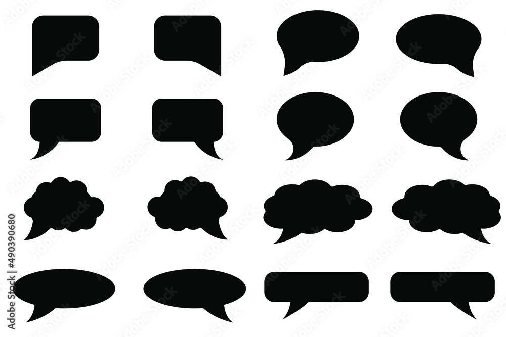 Fototapeta premium speech bubble icon vector set