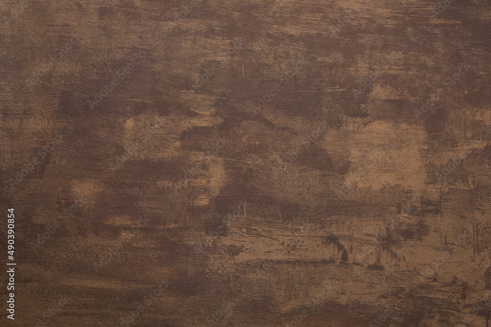 Grunge dark brown wall textured abstract background with paint spots