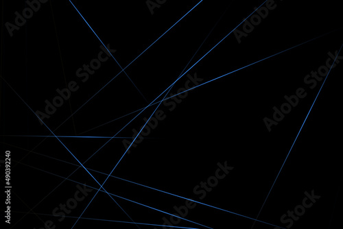 Abstract black with blue lines, triangles background modern design. Vector illustration EPS 10.