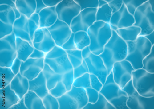 Vector realistic texture of water surface - swimming pool or sea