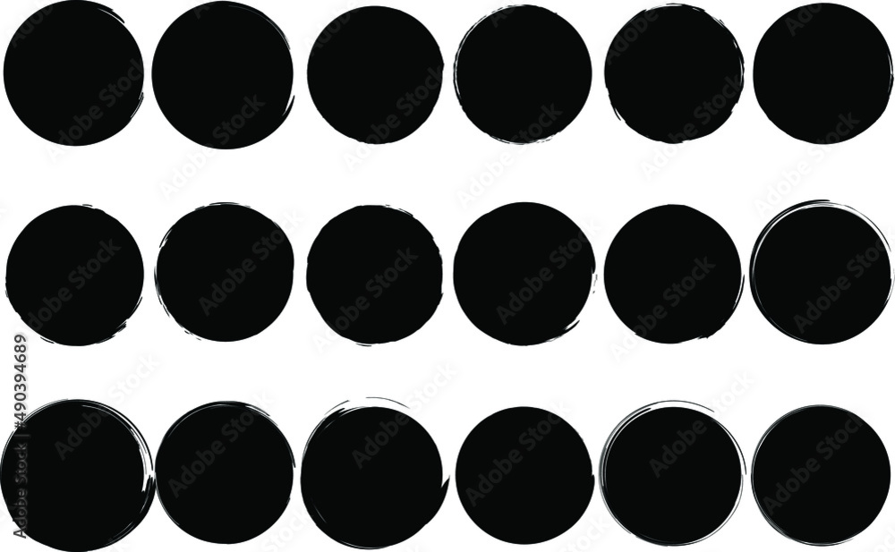 grunge circle brushes. Grunge circle brush. set of black round banners. brush painted circle grunge circle brushes. Grunge circle brush. set of black round banners. brush painted circle