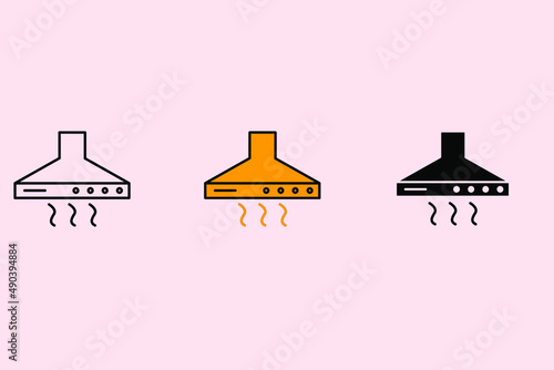 extractor hood icons symbol vector elements for infographic web