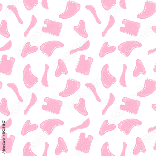 Gua sha seamless pattern Vector