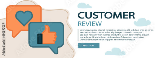 Feedback. Rating on customer service illustration. Website rating feedback and review concept. Flat vector illustration