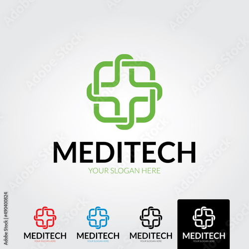 Minimal medical logo template - vector