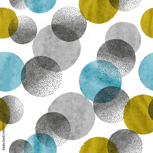 Seamless circles pattern. V...