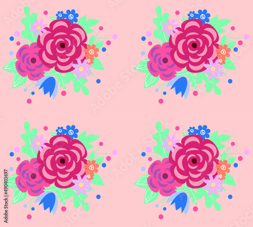 Beautiful modern card with floral element.Vector.EPS10.