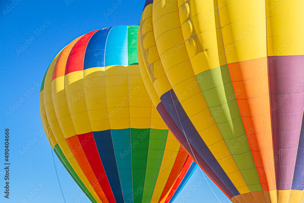 Obraz premium Colorful hot air balloons background