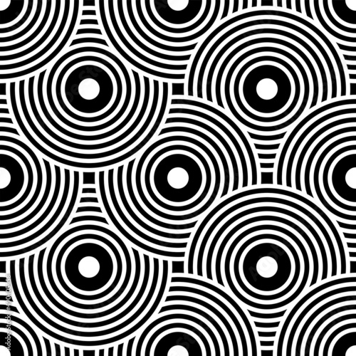 Art Deco motif in seamless geometric pattern.