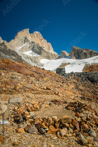 Torres del Paine mountain range Patagonia, Chile. photo