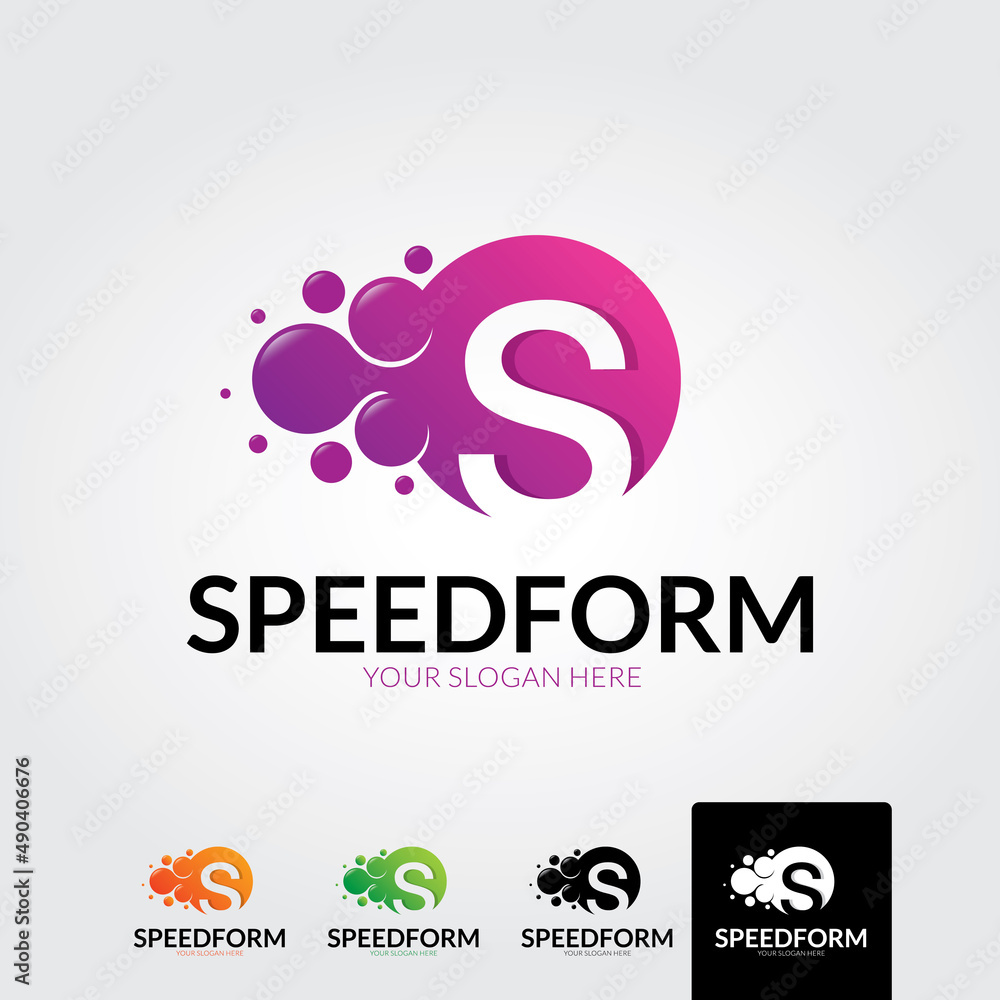 Obraz premium Minimal letter s logo template - vector