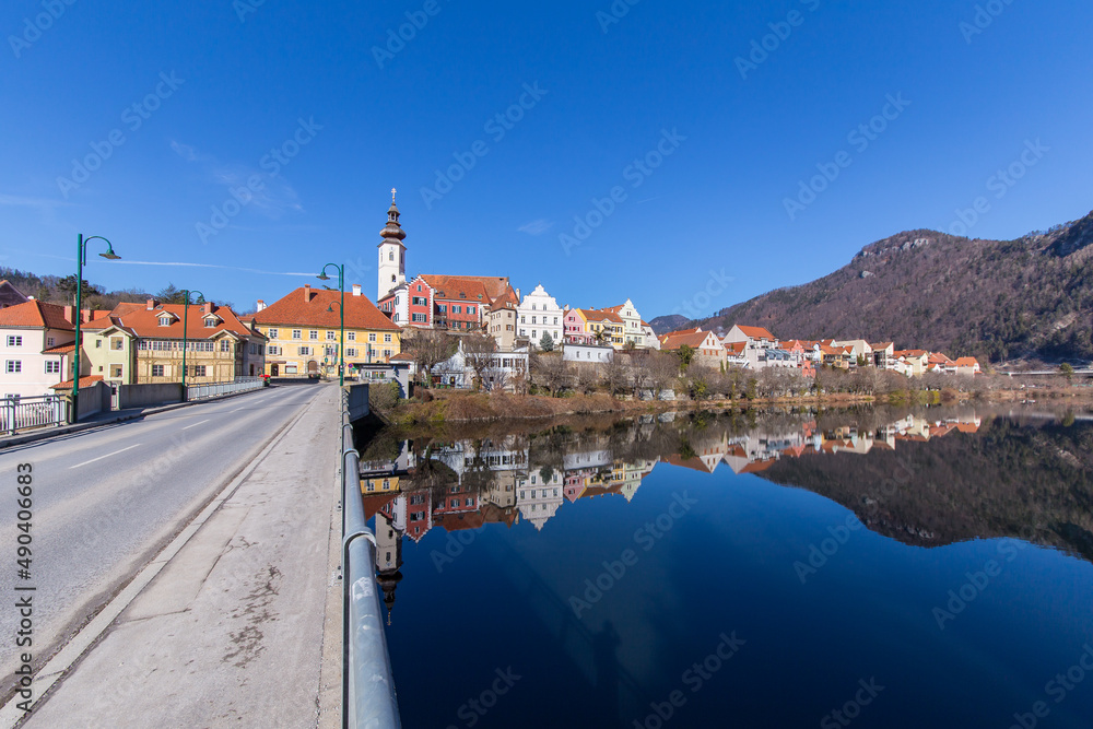 The picturesqueue village of Frohnleiten in Austria