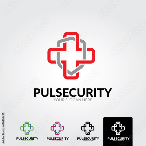 Minimal medical logo template - vector