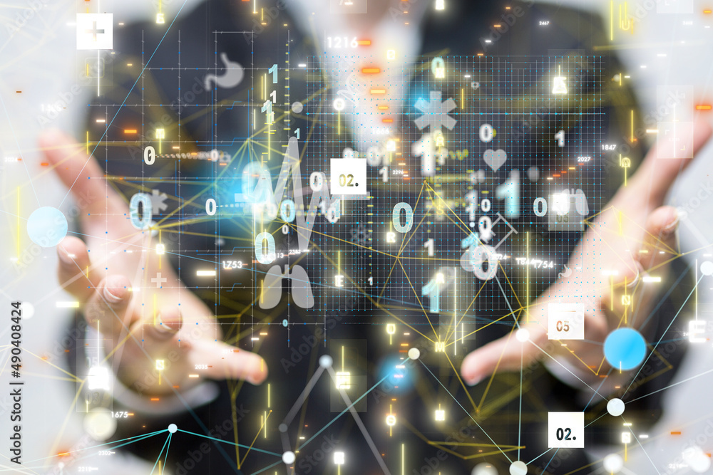 digital medical futuristic interface 3D rendering digital medical futuristic interface 3D rendering