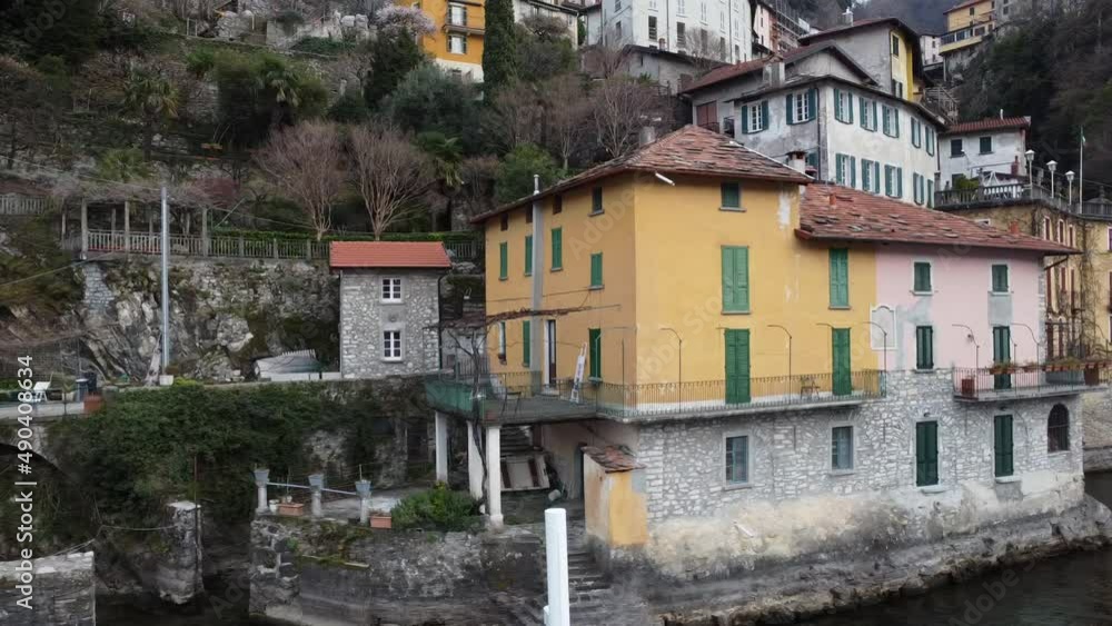 View of the village of Nesso on Lake Como View of the village of Nesso on Lake Como