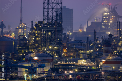 Wallpaper Mural 日本の岡山県倉敷市の夜景がとても美しい水島コンビナート Torontodigital.ca