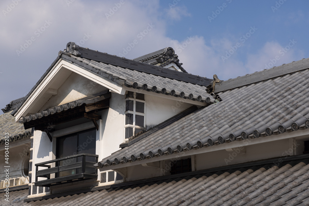 日本の岡山県矢掛町の古くてとても美しい建物