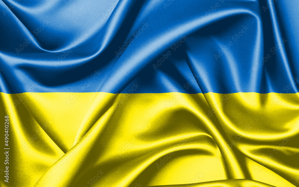 Flaga UKRAINY - obrazy, fototapety, plakaty 