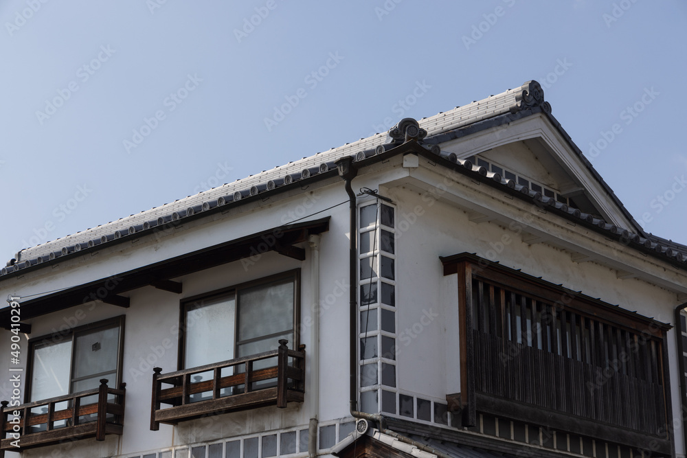 日本の岡山県矢掛町の古くてとても美しい建物