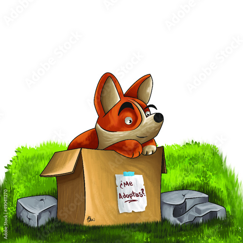 Perro, Ilustración perro, Adoptame, Can, ilustración perrito, Mascota, Ilustración Mascota, Dibujo perro