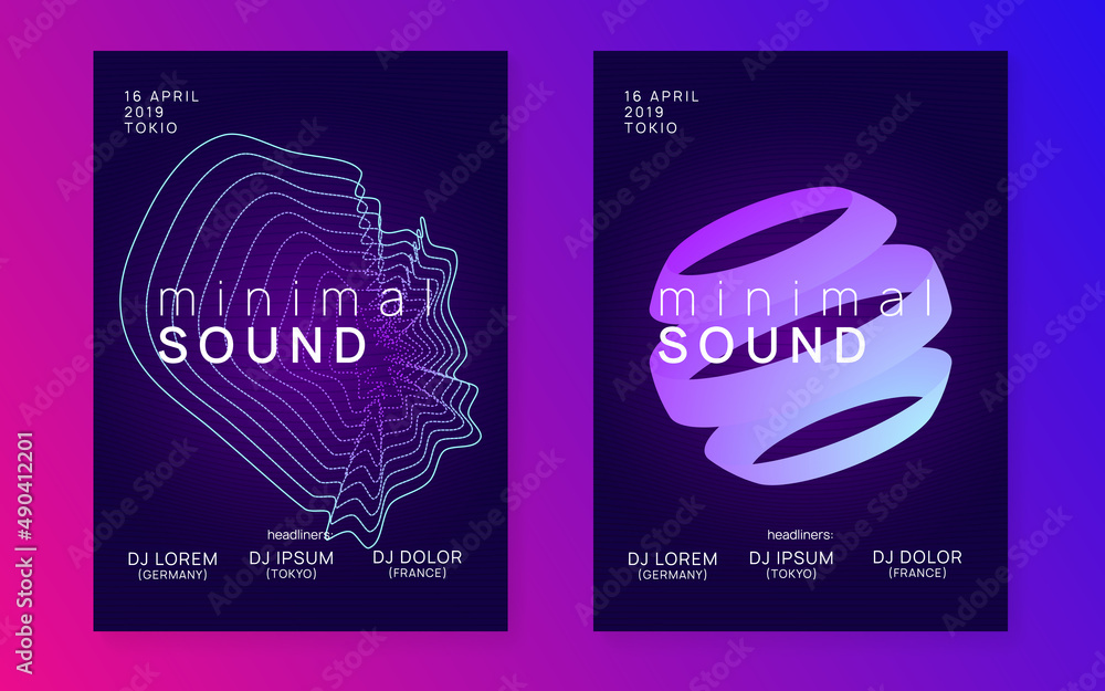 Neon club flyer. Electro dance music. Trance party dj. Electronic sound fest. Techno event poster. Neon club flyer. Electro dance music. Trance party dj. Electronic sound fest. Techno event poster.