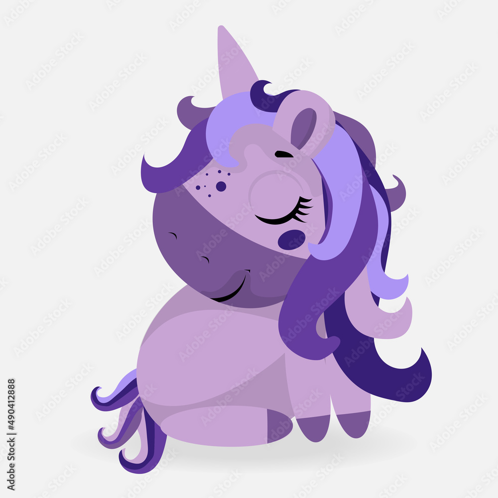 cute magical unicorn vector. Vector illustration